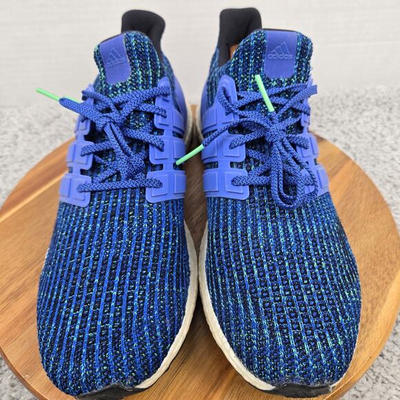 Adidas Men 12 Ultra Boost 4.0 Hi Res Blue Knit Athletic Gym Trainer Running Shoe - Picture 6 of 12